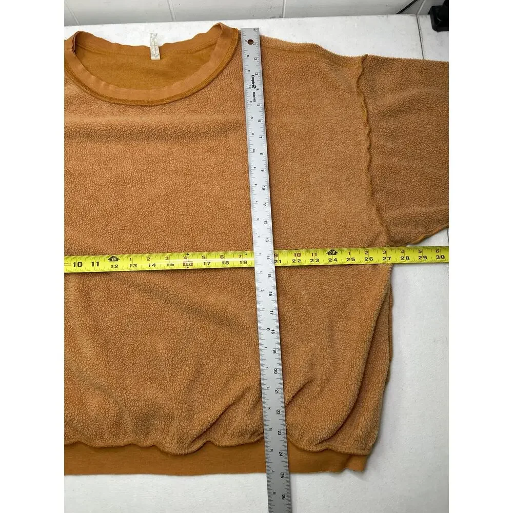 Free People Intimately Free Kelly Loungewear Sweatshirt Cognac Size M
